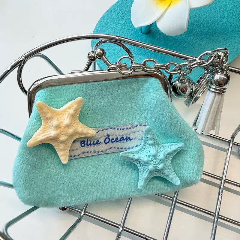 3" handmade summer plush coin pouch, 5-pcs
