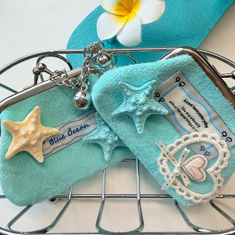 3" handmade summer plush coin pouch, 5-pcs