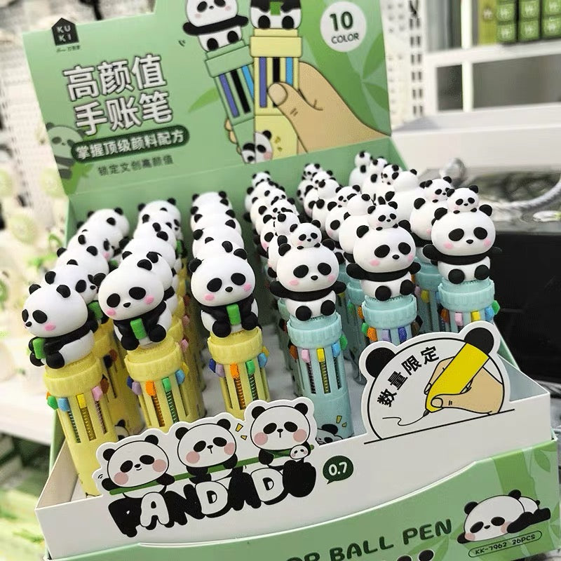 Panda Ten Color Ballpoint Pen, 36-pcs