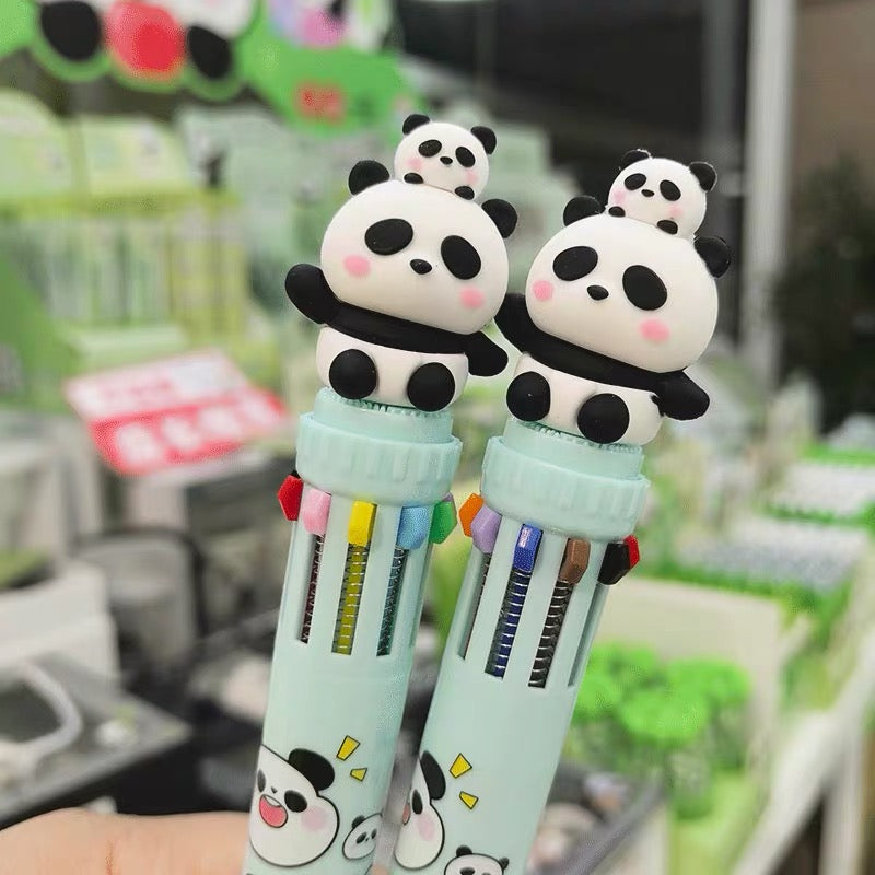 Panda Ten Color Ballpoint Pen, 36-pcs