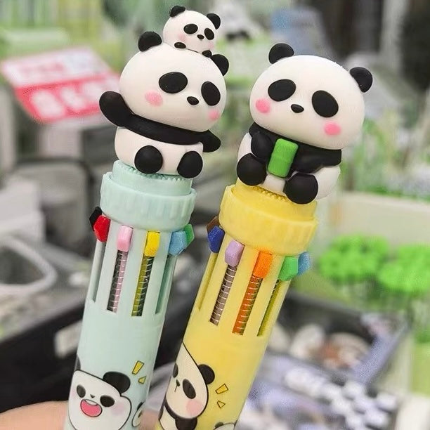 Panda Ten Color Ballpoint Pen, 36-pcs