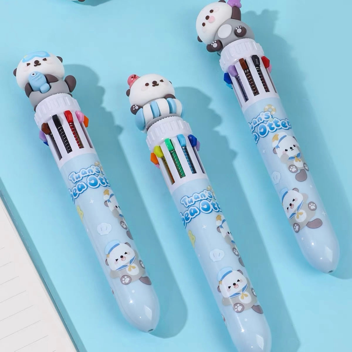 Sea Otter Ten Color Ballpoint Pen, 36-pcs