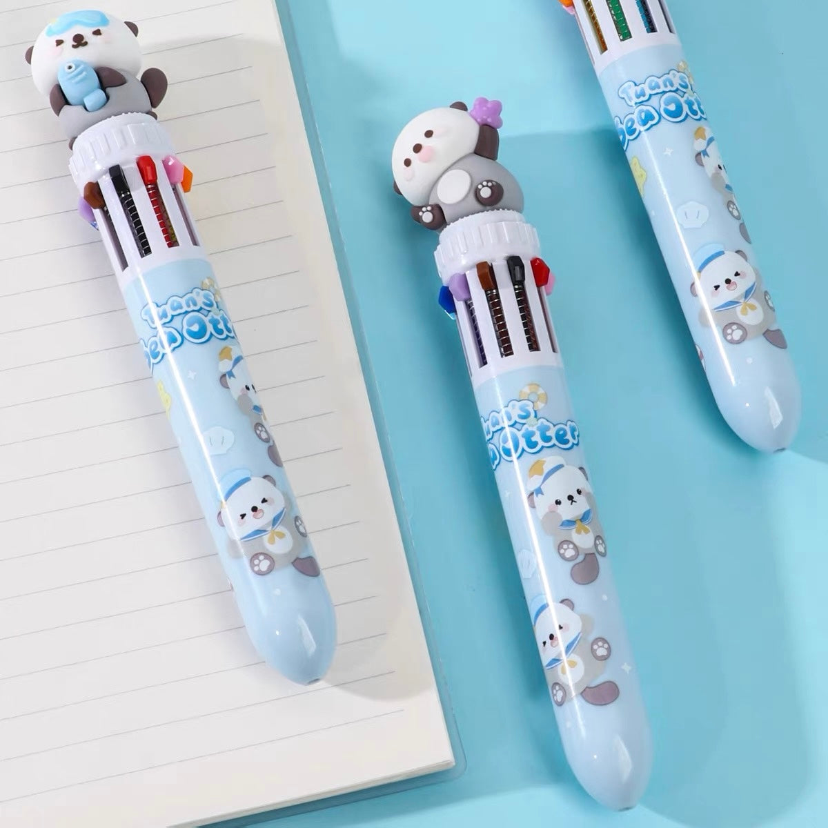 Sea Otter Ten Color Ballpoint Pen, 36-pcs
