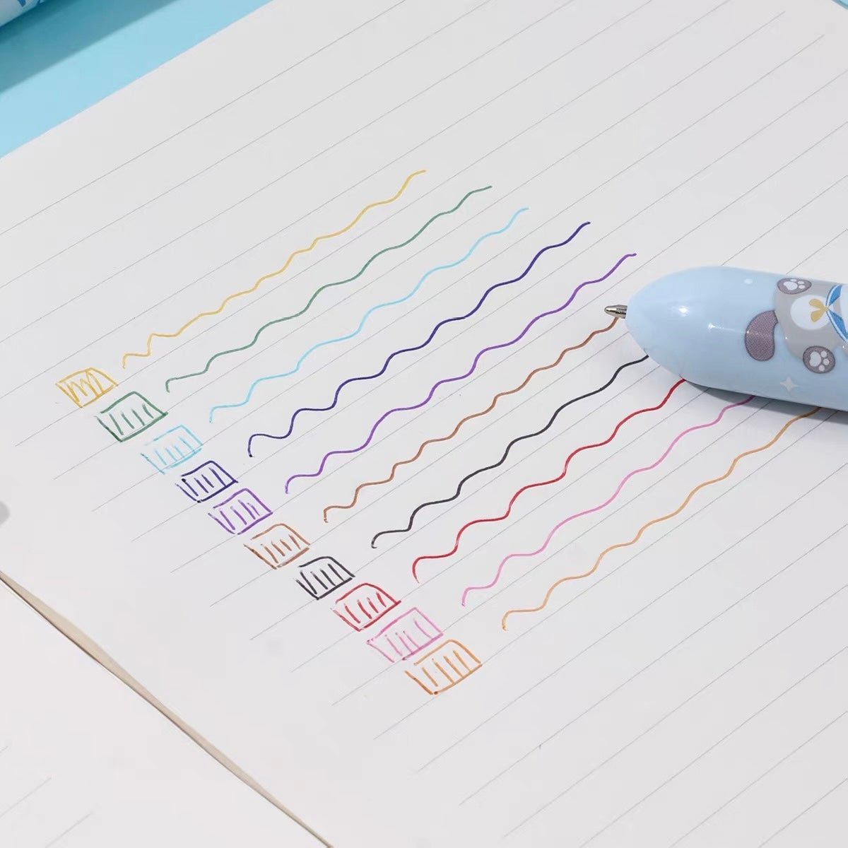 Sea Otter Ten Color Ballpoint Pen, 36-pcs