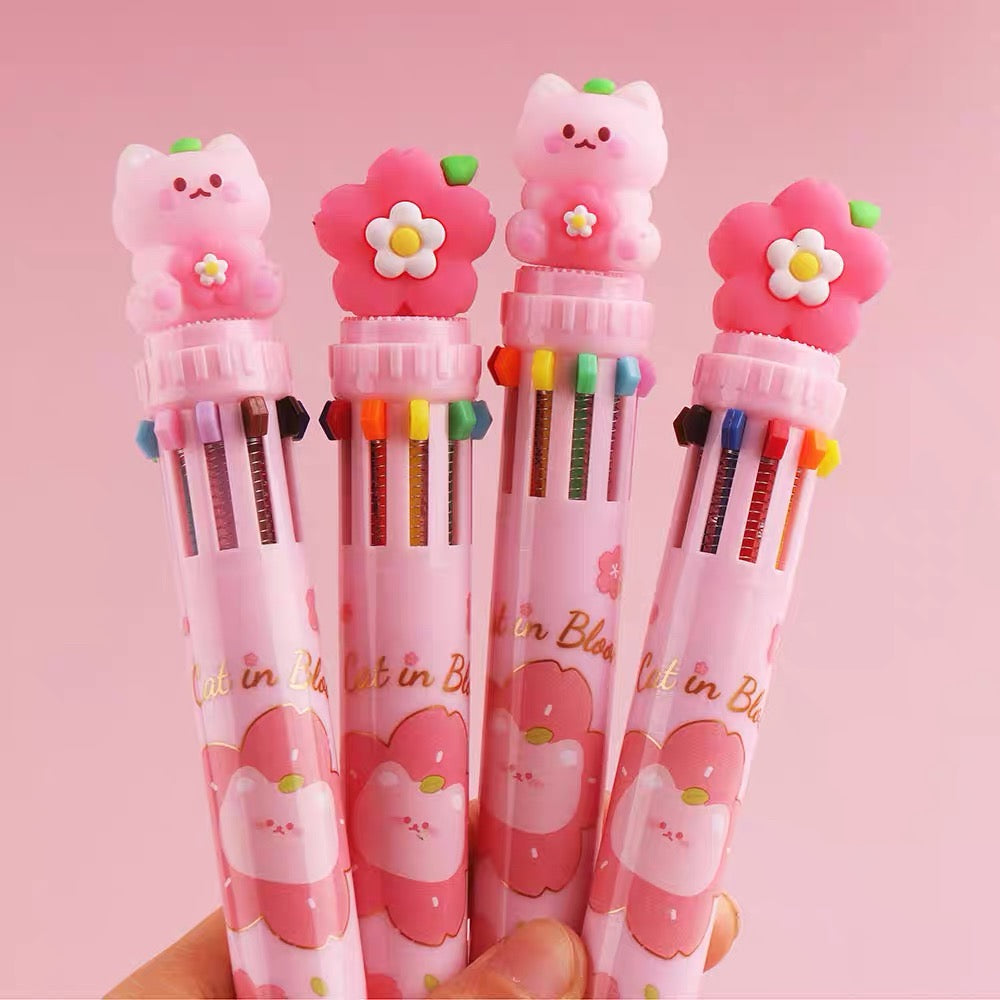 Sakura Kitty Ten Color Ballpoint Pen, 36-pcs