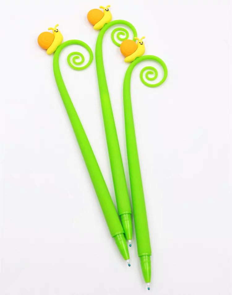 Lovely Snail Wiggle Pen, 24-pcs