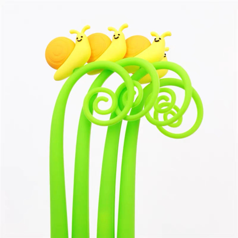 Lovely Snail Wiggle Pen, 24-pcs