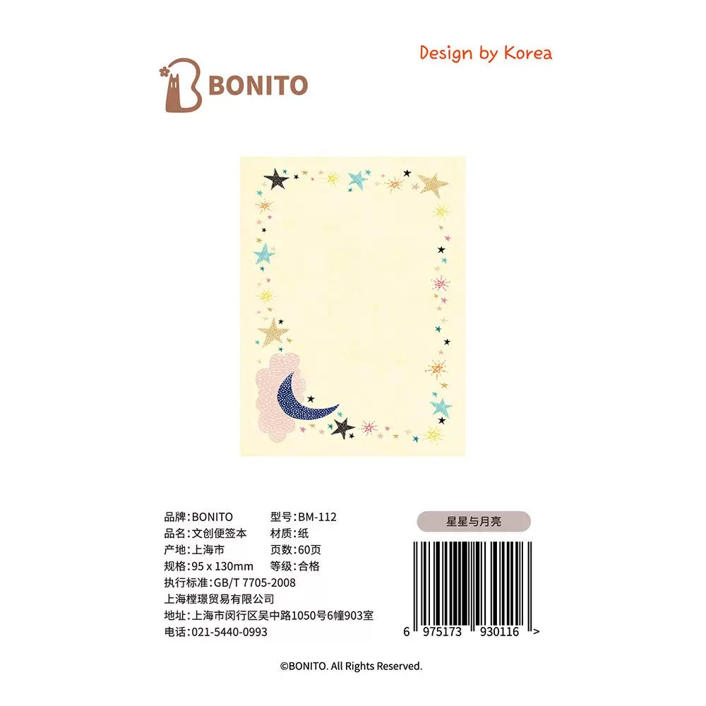 BONITO Star and Moon Sticky Note, 10-pcs