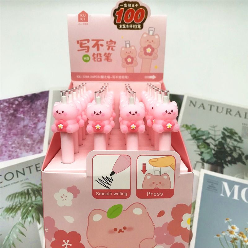 Sakura Kitty Metal Eternal Pencil, 24-pcs