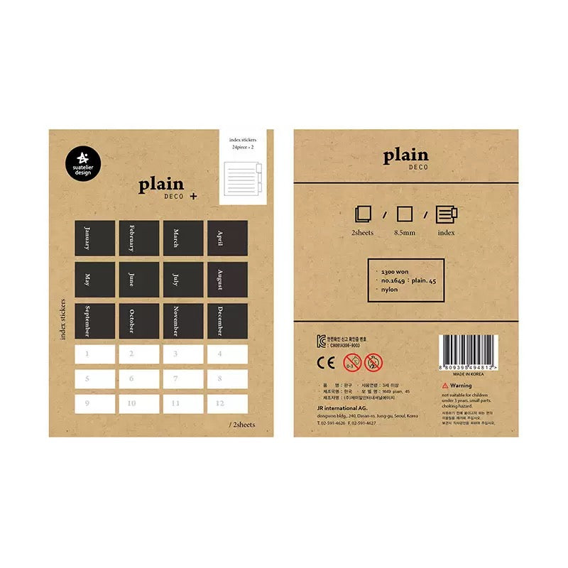 Suatelier Index Tabs Convenient Order Collection, 20-pcs