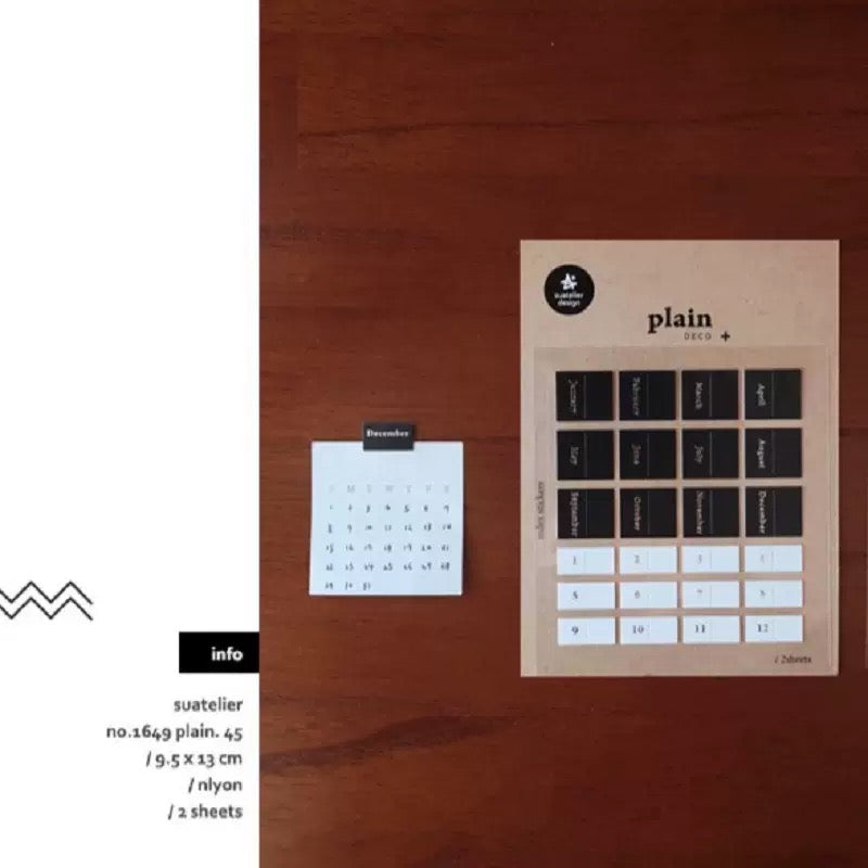 Suatelier Planner Index Tabs, 20-pcs
