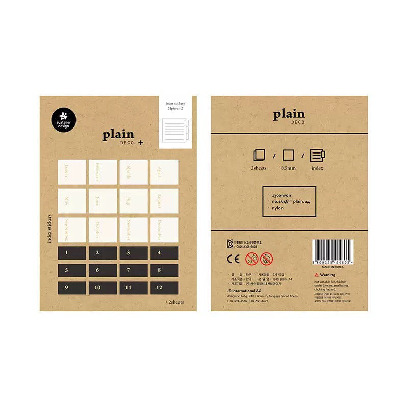 Suatelier Planner Index Tab, 20-pcs