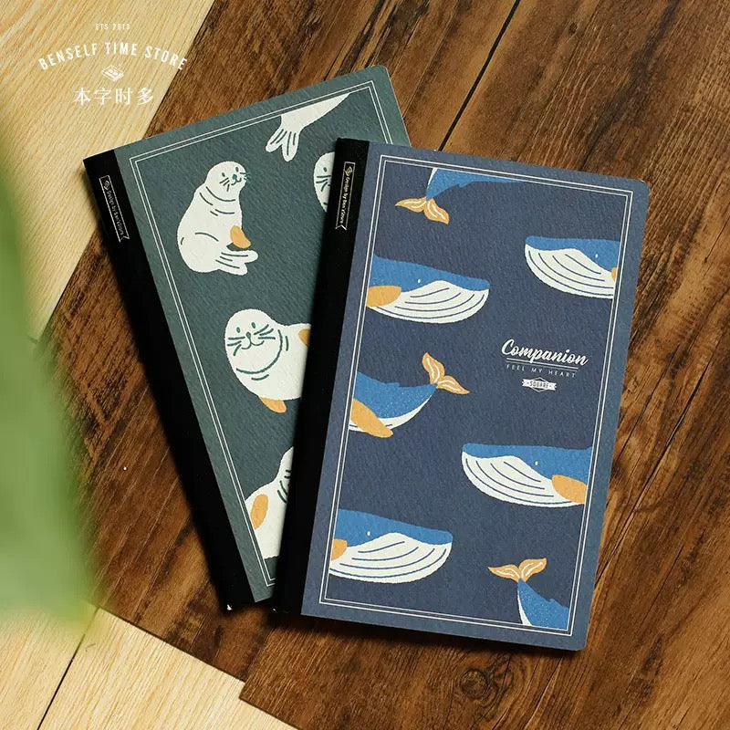 A5 Animal Grid Softcover Notebook, 10-pcs