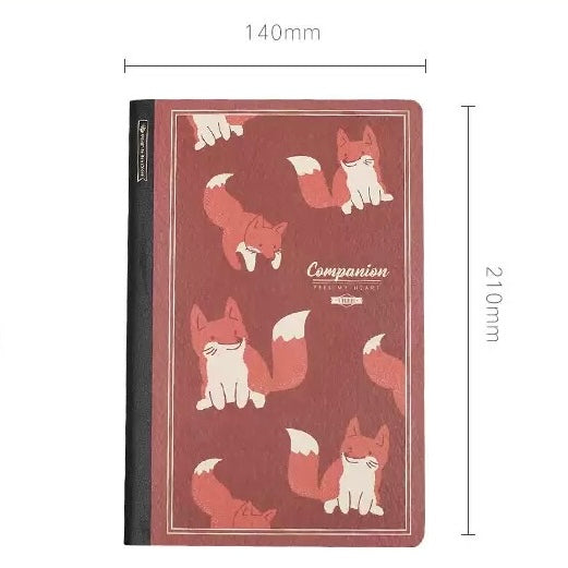 A5 Animal Grid Softcover Notebook, 10-pcs
