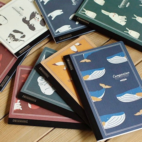 A5 Animal Grid Softcover Notebook, 10-pcs