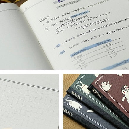 A5 Animal Grid Softcover Notebook, 10-pcs