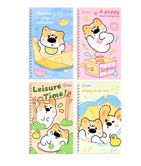 Mini Long Spiral Notebook, 40-pcs/set