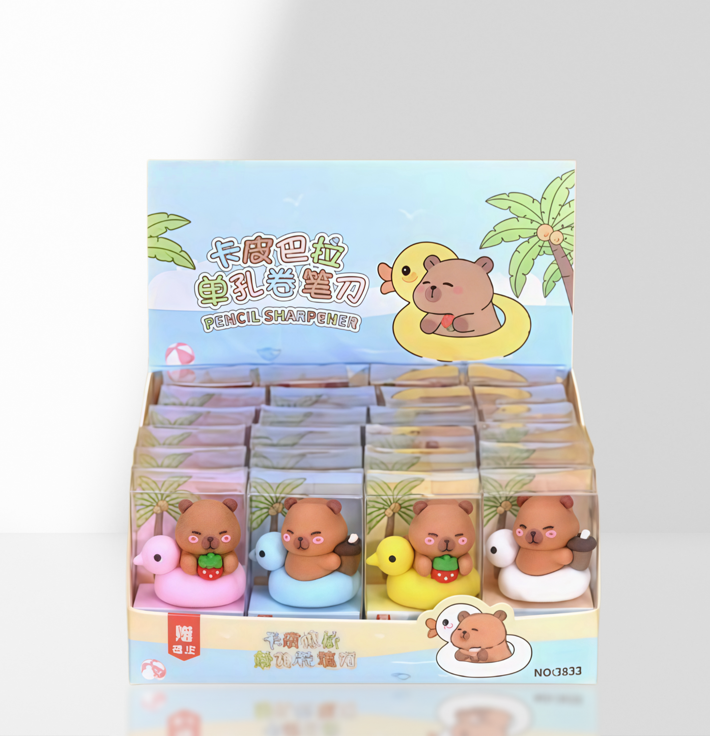Capybara Mini Pencil Sharpener, 240-pcs/set