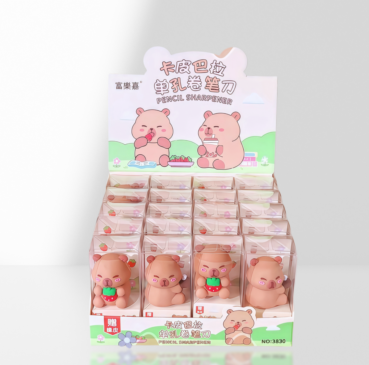 Capybara Mini Pencil Sharpener, 240-pcs/set
