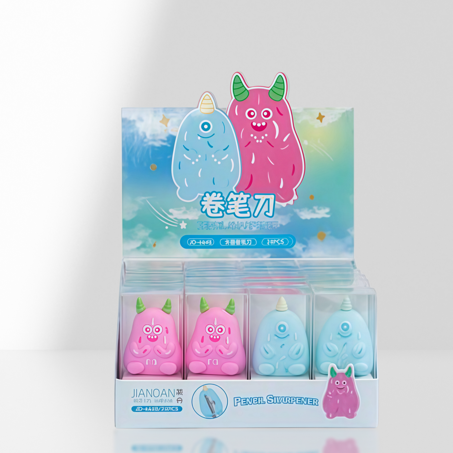 Characters Mini Pencil Sharpener, 24-pcs