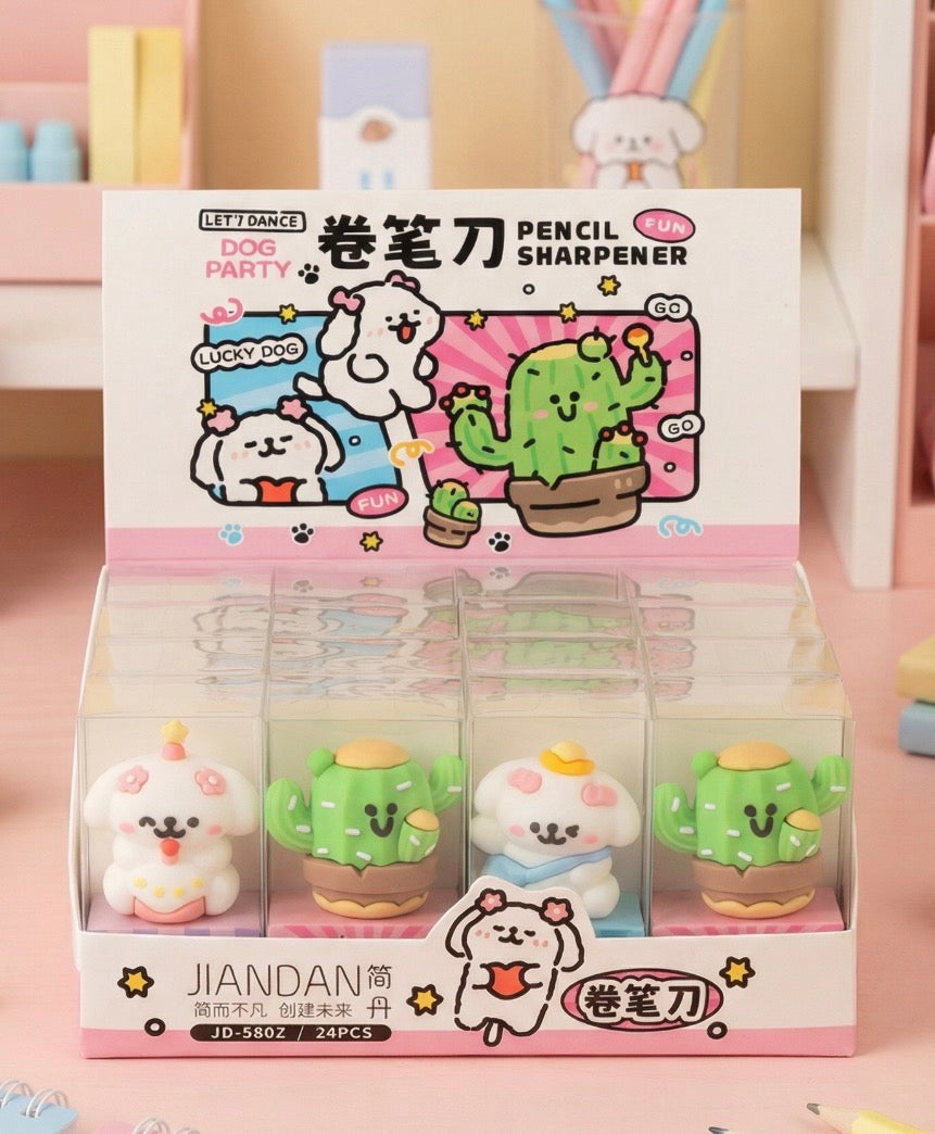 Characters Mini Pencil Sharpener, 24-pcs