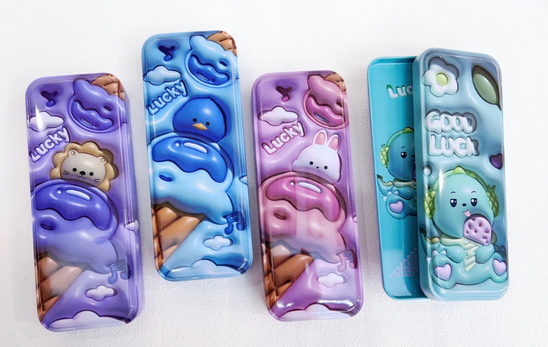 Metal Tin Pencil Case, 192-pcs/set