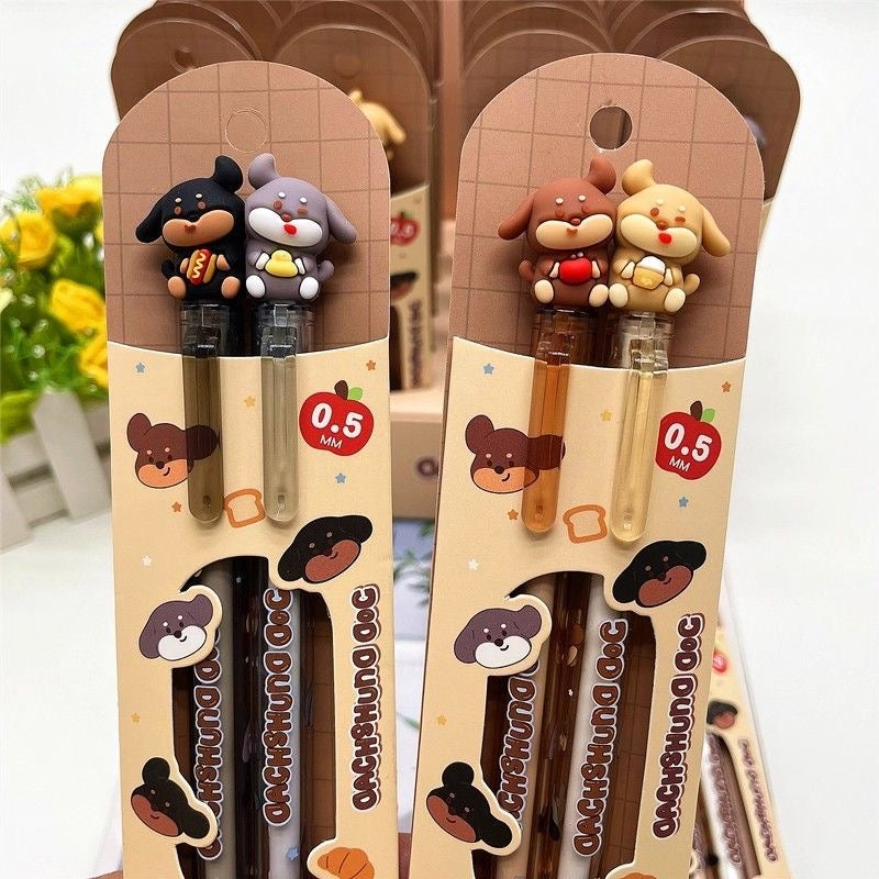 Dachshund Dog Sharing Pen, 24-cards