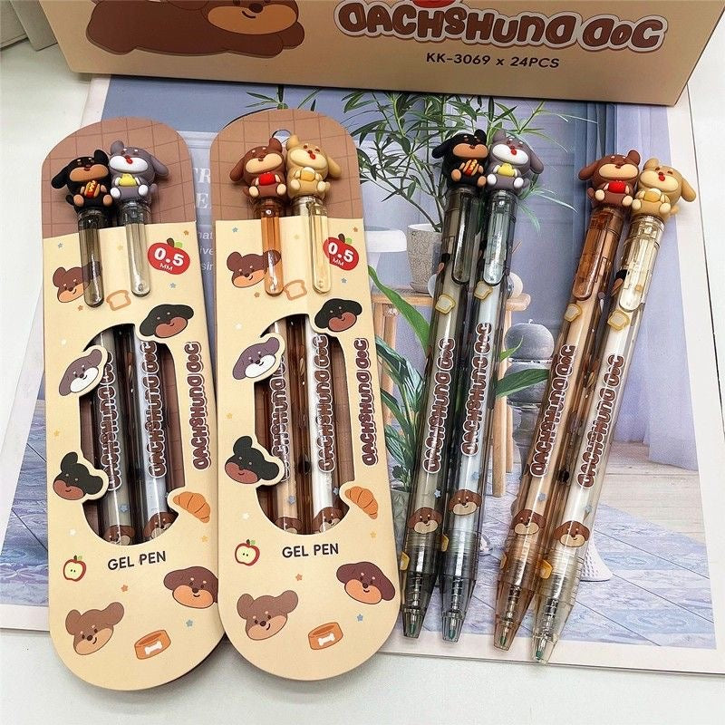 Dachshund Dog Sharing Pen, 24-cards