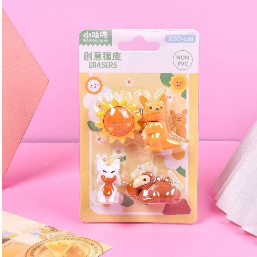 Novelty Animals Eraser, 24-cards