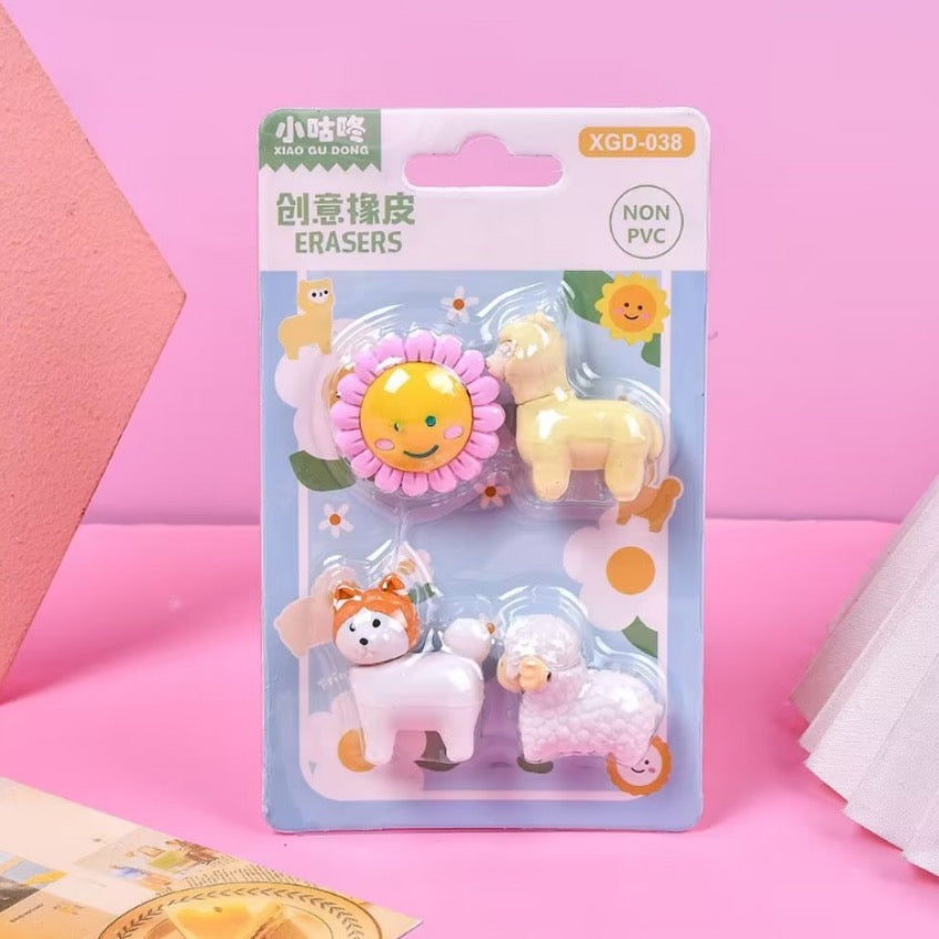 Novelty Animals Eraser, 24-cards
