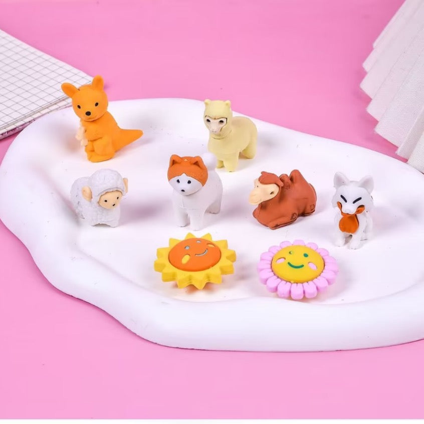 Novelty Animals Eraser, 24-cards