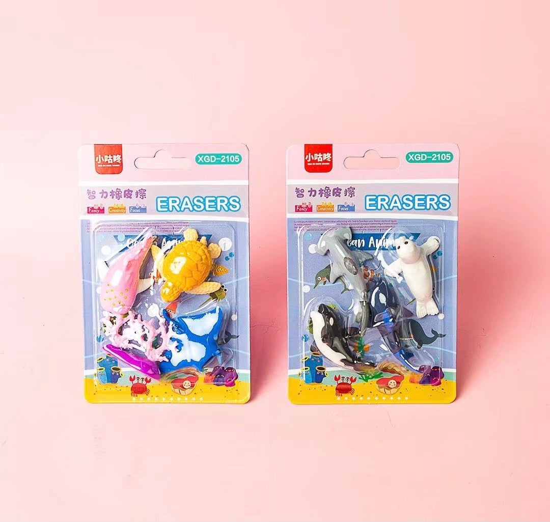 Novelty Animals Eraser, 24-cards