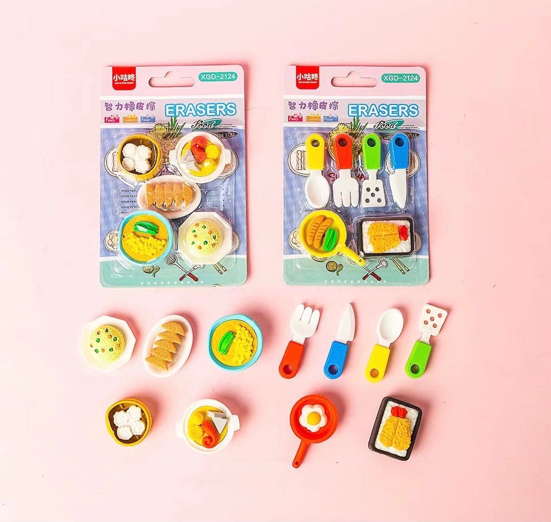 Novelty Themed Eraser, 24-cards