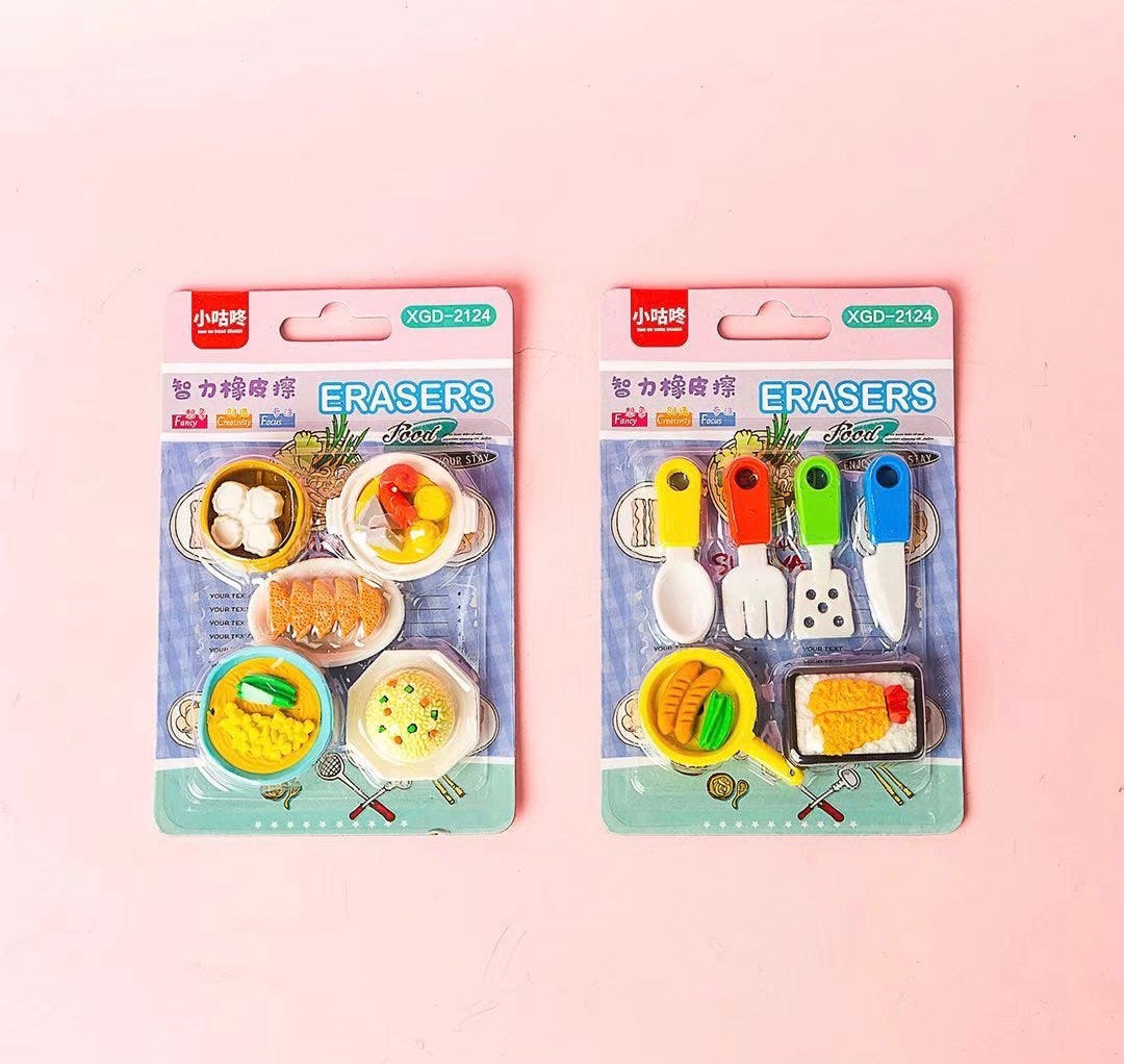 Novelty Themed Eraser, 24-cards