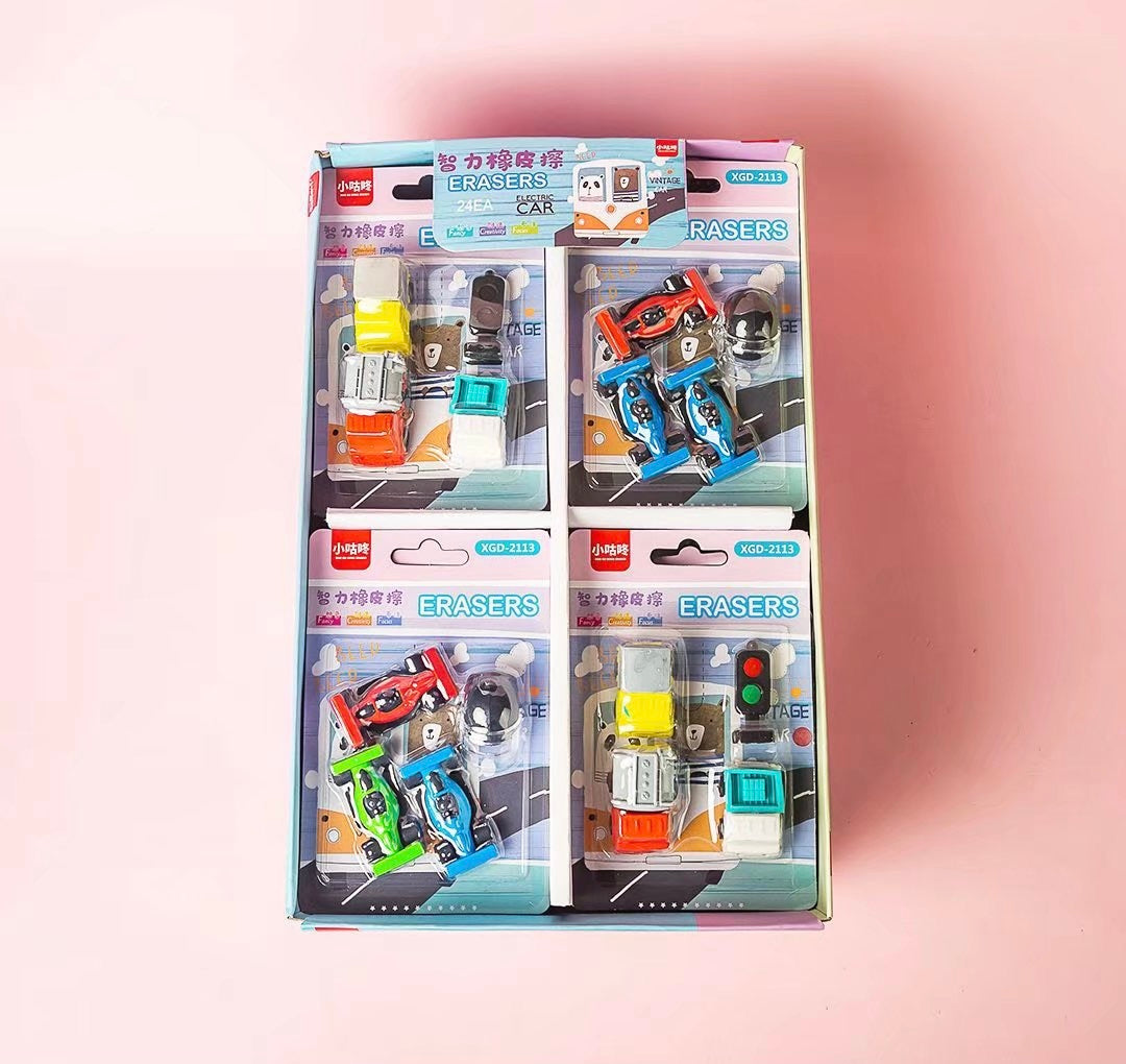 Novelty Themed Eraser, 24-cards
