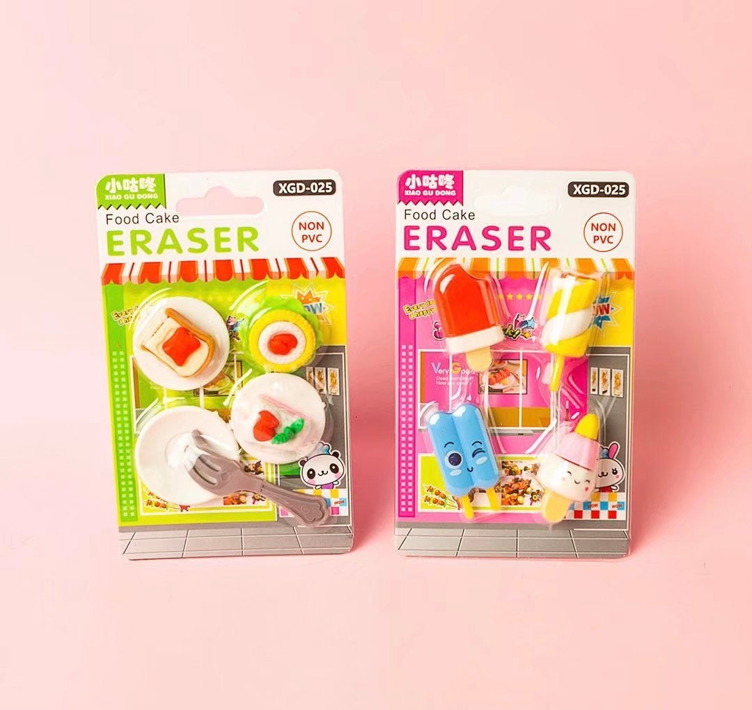 Novelty Themed Eraser, 24-cards
