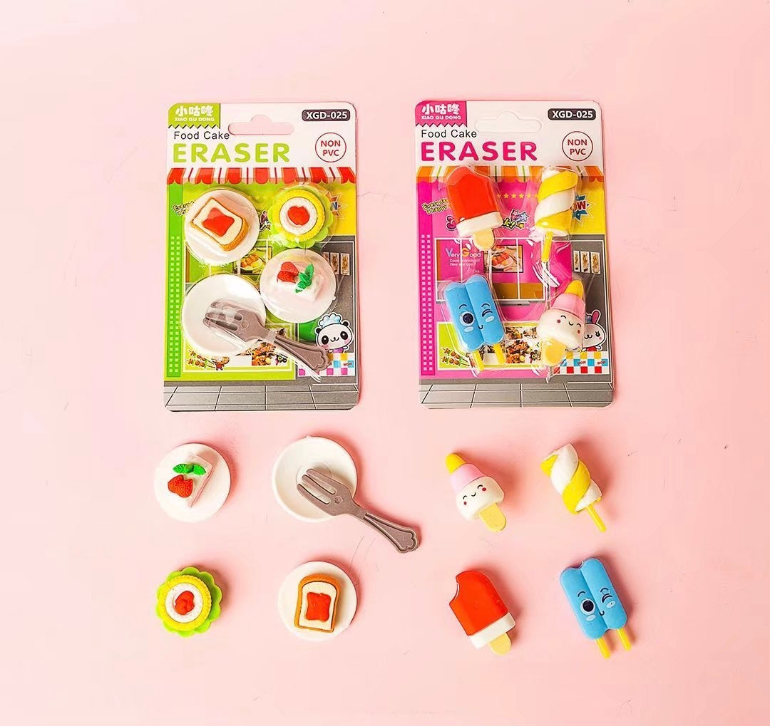 Novelty Themed Eraser, 24-cards