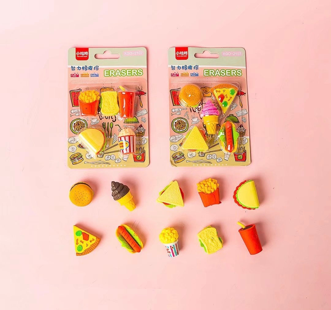 Novelty Themed Eraser, 24-cards