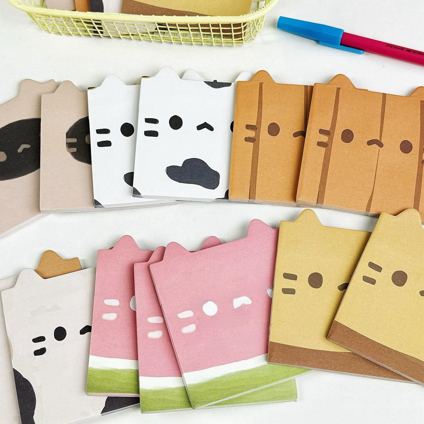Cute Kitty Toast Sticky Note, 10-pcs
