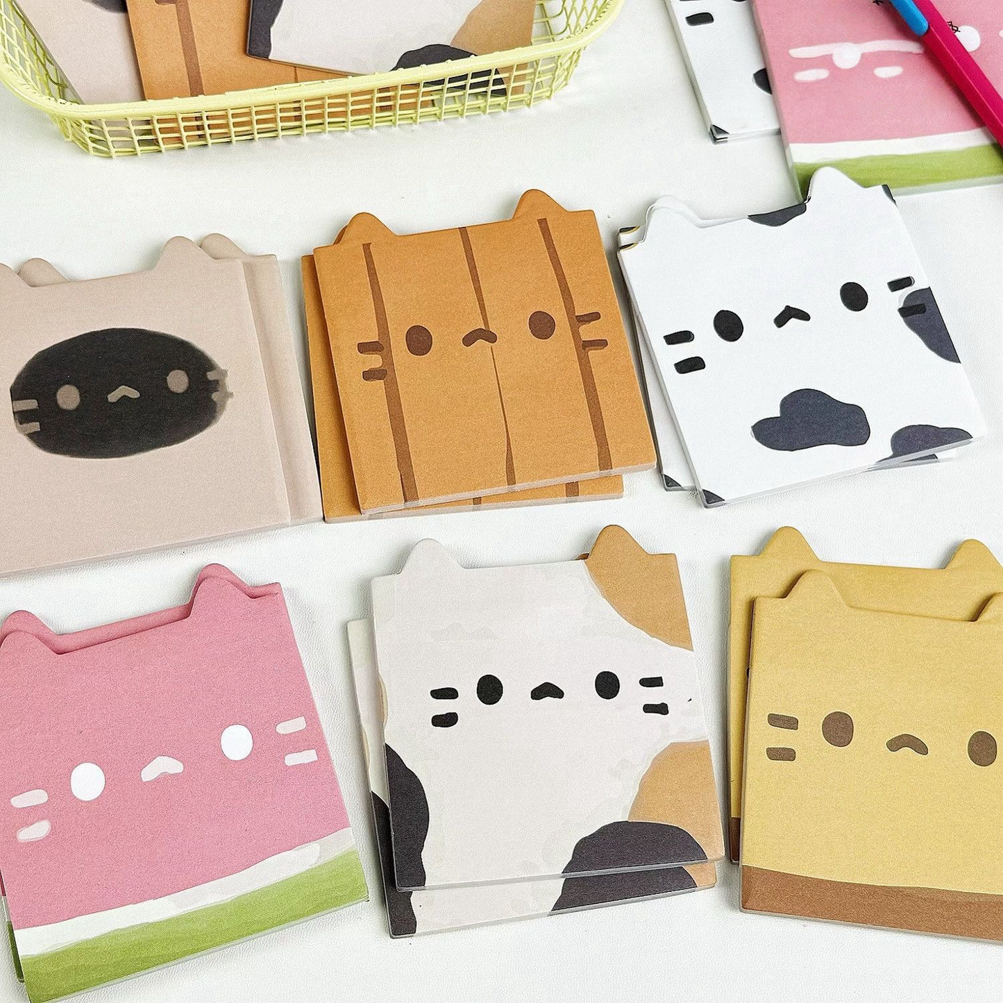 Cute Kitty Toast Sticky Note, 10-pcs