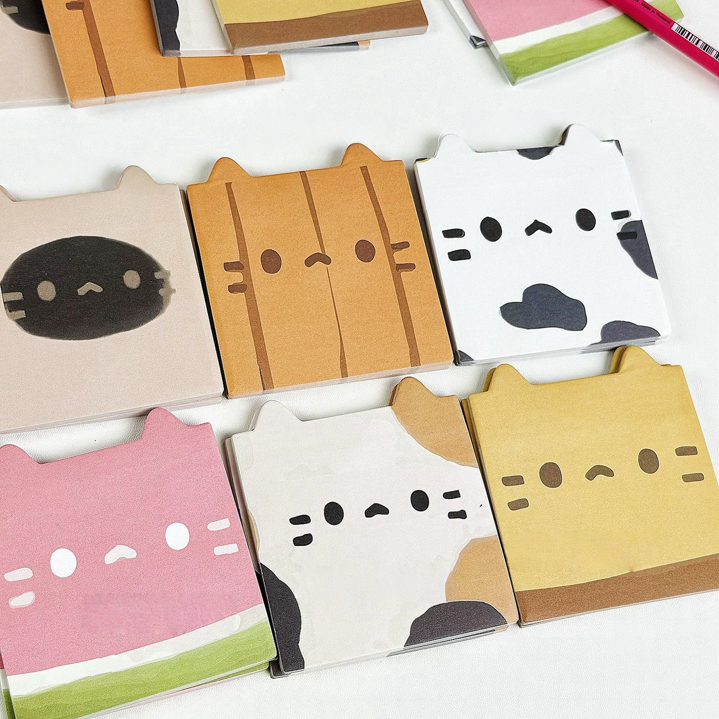 Cute Kitty Toast Sticky Note, 10-pcs