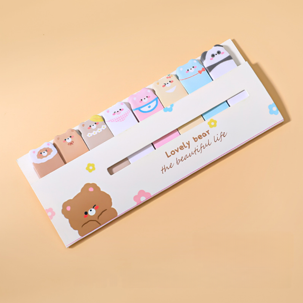 Cute Animal Character Index Tabs, 15-pcs