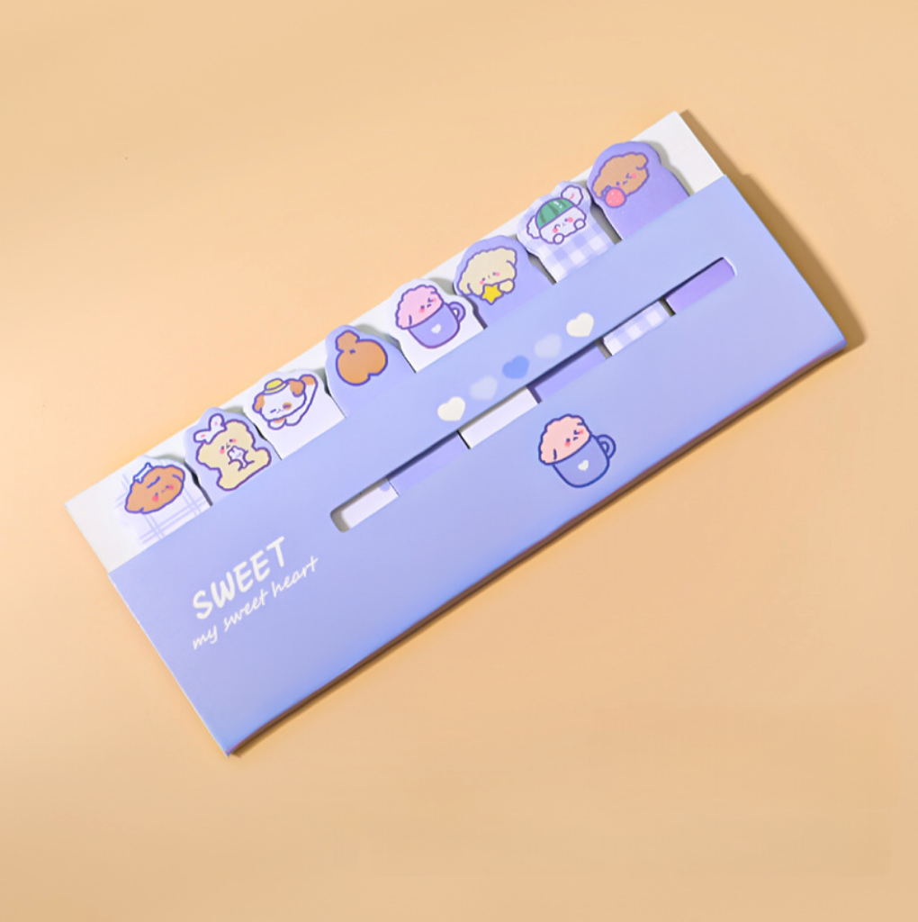 Cute Animal Character Index Tabs, 15-pcs