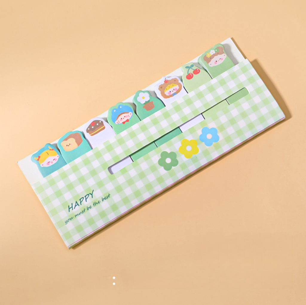 Cute Animal Character Index Tabs, 15-pcs