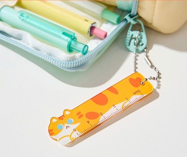 Cute Kitty Acrylic Mini Rulers, 20-packs