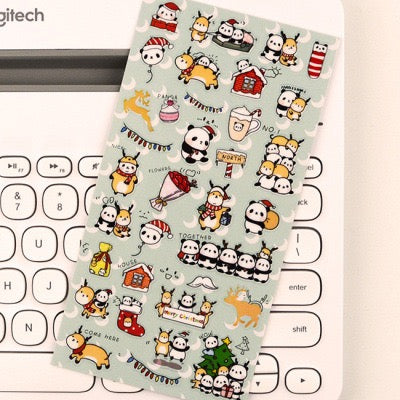 NEKONI Panda Christmas Sticker, 20-pcs