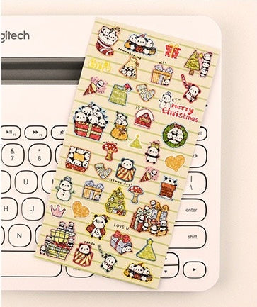 NEKONI Panda Christmas Sticker, 20-pcs