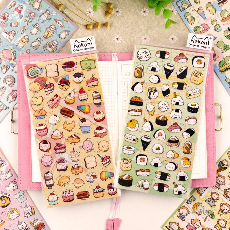NEKONI Sushi rice ball sticker, 20-pcs