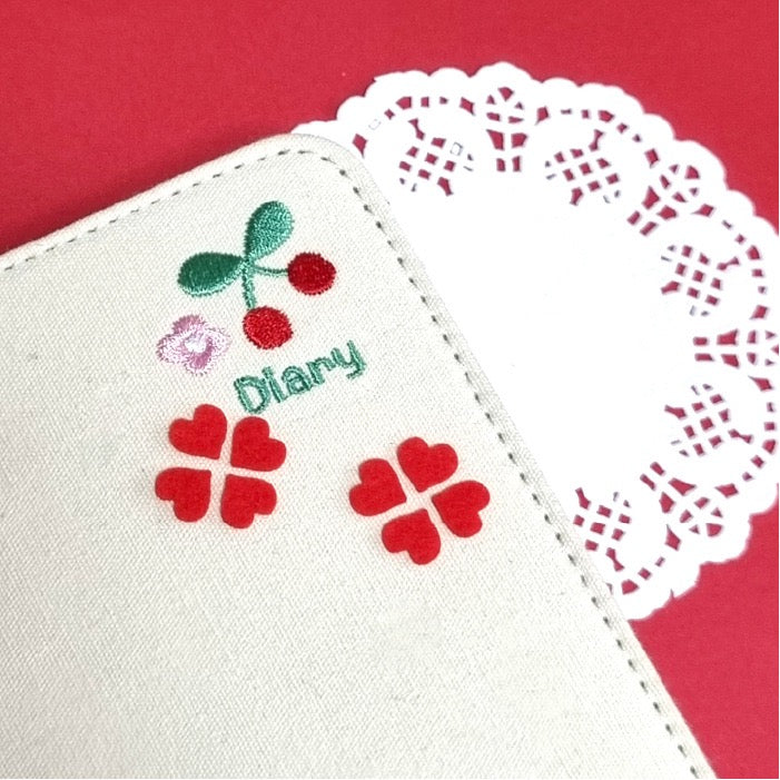 BONITO non-woven red heart mark sticker, 18-pcs