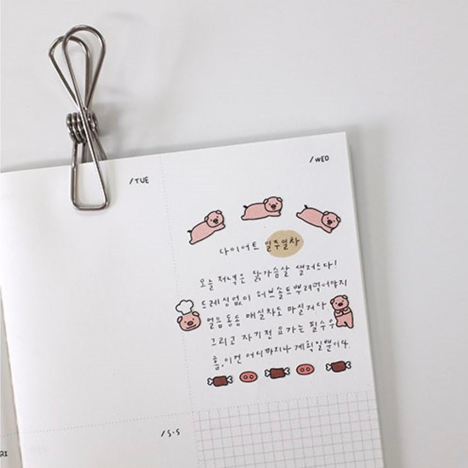 Suatelier cute pig sports diary sticker, 18-pcs